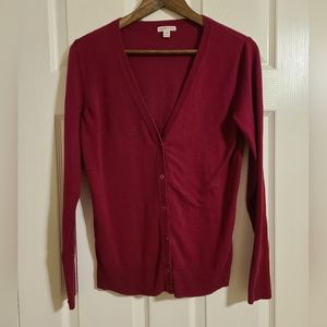 Merona cardigan button down sweater, size medium, maroon